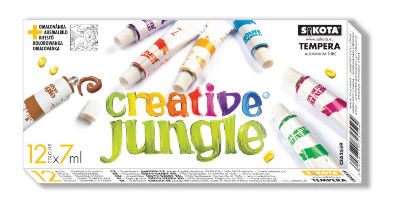 12 -ES CREATIVE JUNGLE - GREY  - TEMPERA - 7 ML
