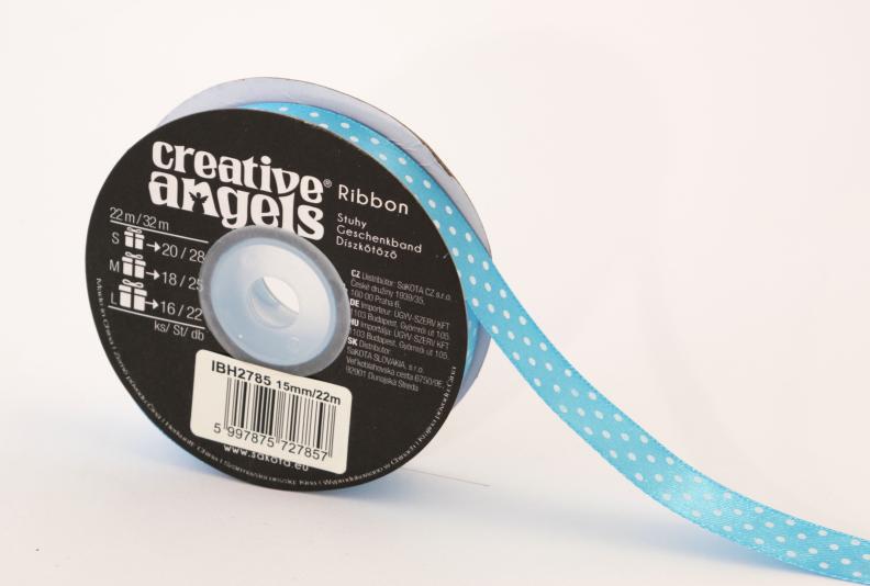 CREATIVE ANGEL DÍSZKÖTÖZŐ-VILÁGOS KÉK FEHÉR PÖTTYÖKKEL
