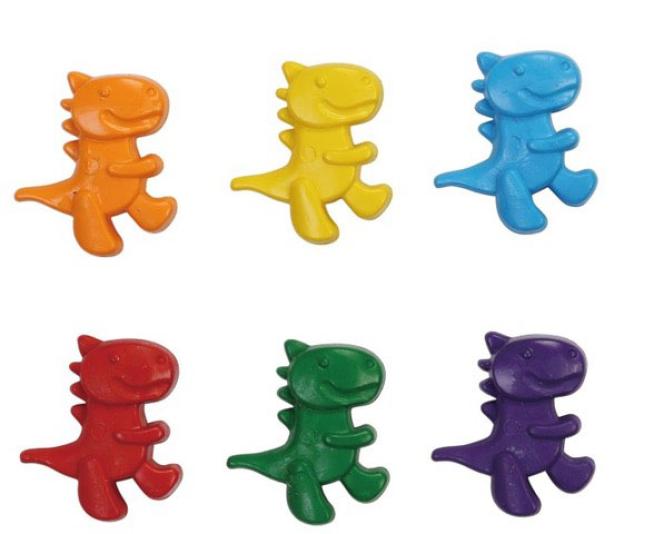 6 DB-OS CREATIVE JUNGLE DINÓS PLASZTIK ZSÍRKRÉTA