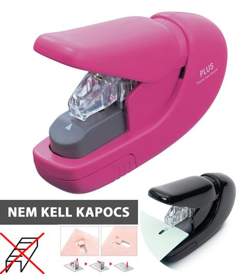 PLUS JAPAN MINI KAPOCS NÉLKÜLI TÜZŐGÉP - RÓZSASZÍN