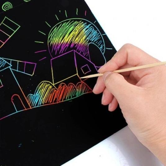 A5 - SZIVÁRVÁNY KAPARÓ KÉSZLET - 2 DB KAPARÓVAL
