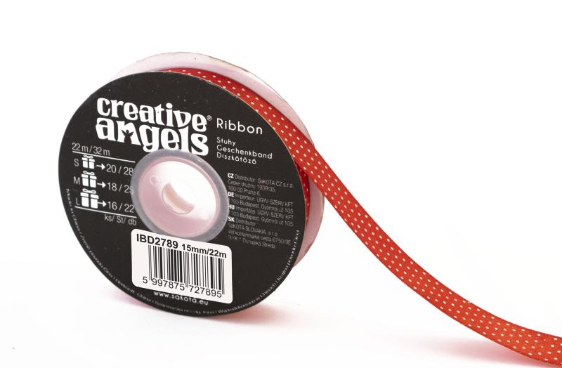 CREATIVE ANGEL DÍSZKÖTÖZŐ-PIROS APRÓ FEHÉR PÖTTYÖKKEL
